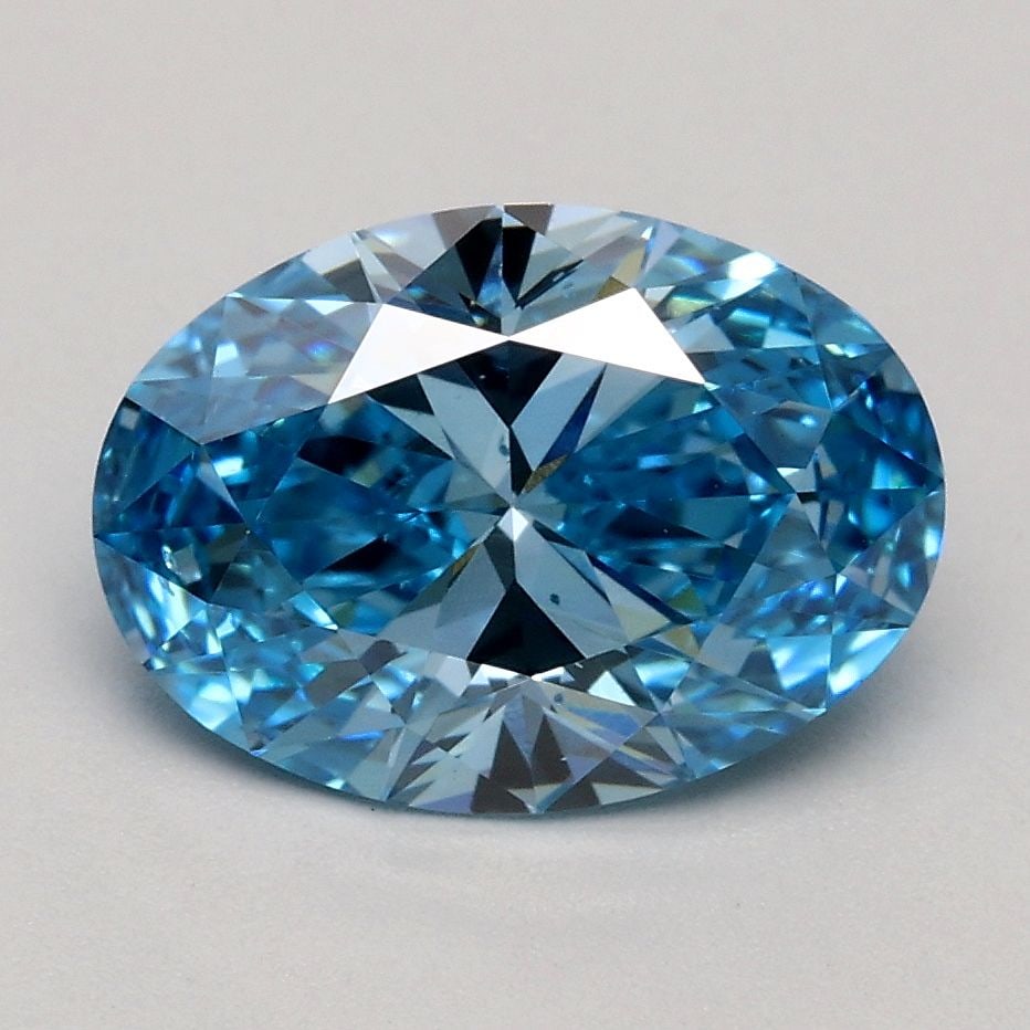 Loose Diamond - OVAL 1.52ct Fancy Vivid Blue SI1: Loose Diamond - OVAL 1.52ct Fancy Vivid Blue SI1 Source: This is a real non-mined Diamond that has been grown in a lab Shape: OVAL Carats: 1.52 Color: Fancy Vivid Blue Certification: IGI Video: