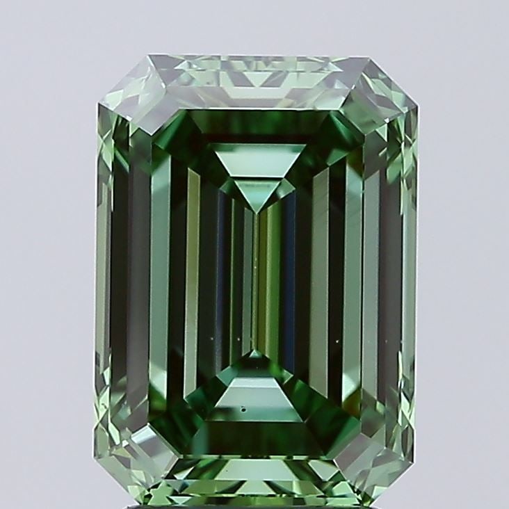 Loose Diamond - EMERALD 3.03ct Fancy Vivid Green VS2: Loose Diamond - EMERALD 3.03ct Fancy Vivid Green VS2 Source: This is a real non-mined Diamond that has been grown in a lab Shape: EMERALD Carats: 3.03 Color: Fancy Vivid Green Certification: IGI Video
