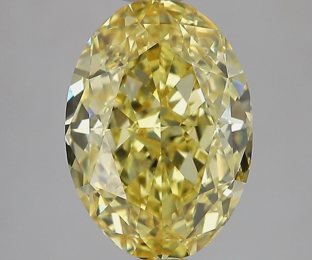 Loose Diamond - OVAL 3.01ct Fancy Vivid Yellow VS1: Loose Diamond - OVAL 3.01ct Fancy Vivid Yellow VS1 Source: This is a real non-mined Diamond that has been grown in a lab Shape: OVAL Carats: 3.01 Color: Fancy Vivid Yellow Certification: IGI Video: