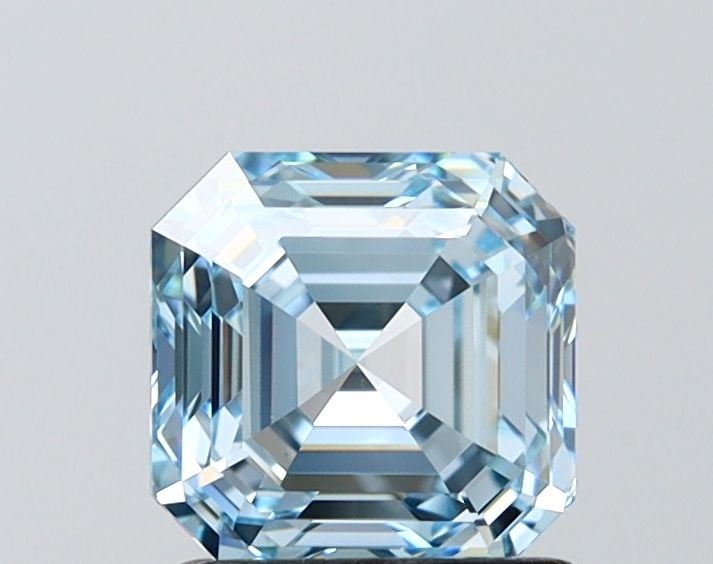 Loose Diamond - ASSCHER 1.5ct Fancy Intense Blue VVS2: Loose Diamond - ASSCHER 1.5ct Fancy Intense Blue VVS2 Source: This is a real non-mined Diamond that has been grown in a lab Shape: ASSCHER Carats: 1.5 Color: Fancy Intense Blue Certification: IGI Vide