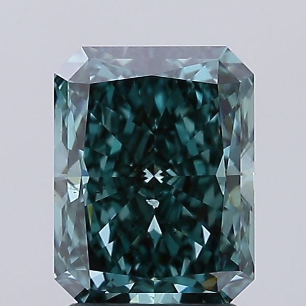 Loose Diamond - RADIANT 2.01ct Fancy Vivid Green VS2: Loose Diamond - RADIANT 2.01ct Fancy Vivid Green VS2 Source: This is a real non-mined Diamond that has been grown in a lab Shape: RADIANT Carats: 2.01 Color: Fancy Vivid Green Certification: NONE Vide