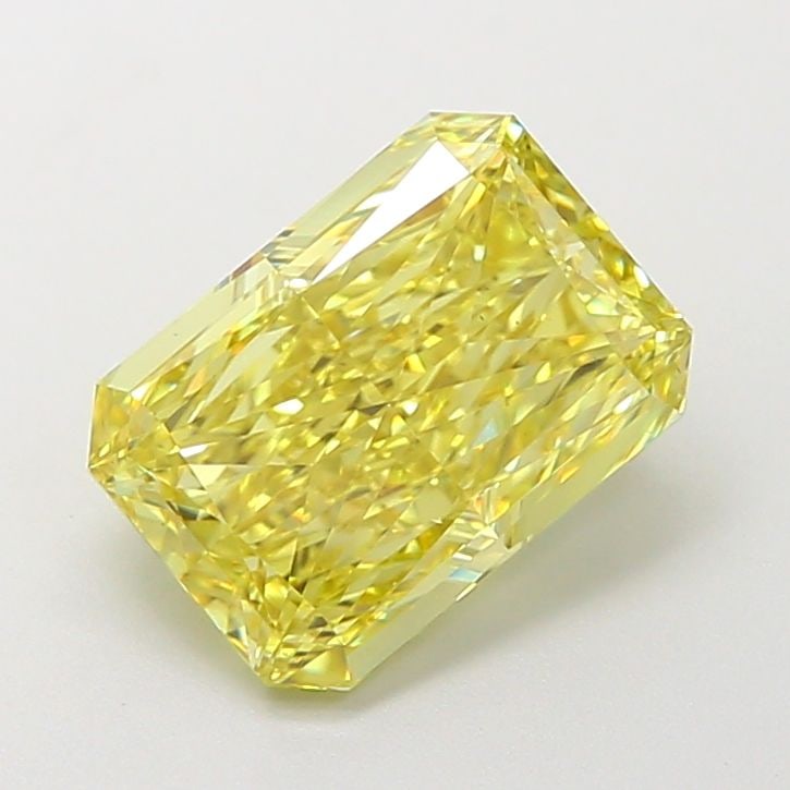 Loose Diamond - RADIANT 3.12ct Fancy Vivid Yellow VS1: Loose Diamond - RADIANT 3.12ct Fancy Vivid Yellow VS1 Source: This is a real non-mined Diamond that has been grown in a lab Shape: RADIANT Carats: 3.12 Color: Fancy Vivid Yellow Certification: IGI Vid