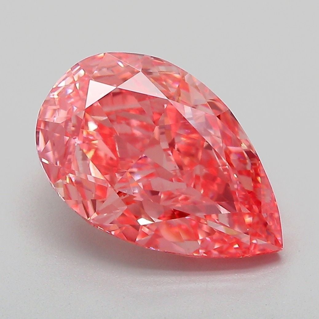 Loose Diamond - PEAR 4.07ct Fancy Vivid Pink VVS2 (1 of 1)