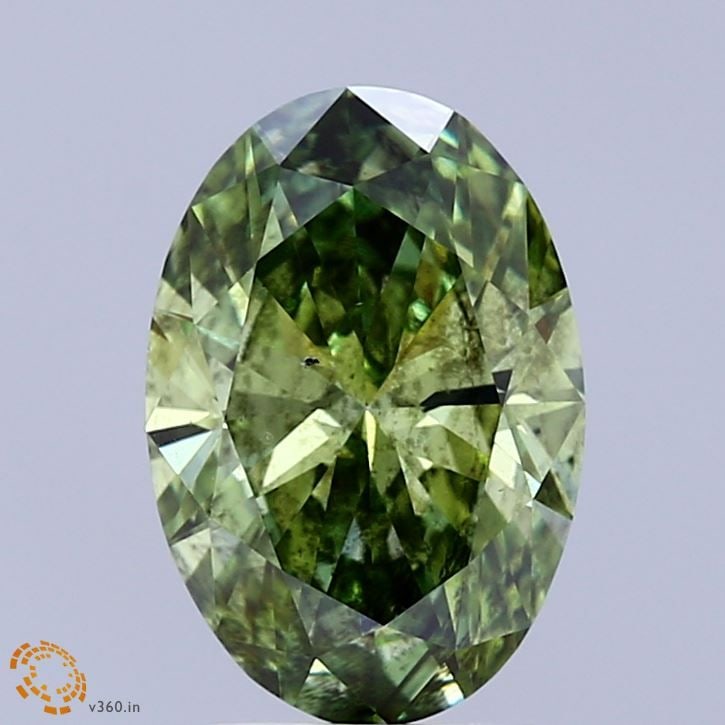 Loose Diamond - OVAL 2.02ct Fancy Vivid Green SI2: Loose Diamond - OVAL 2.02ct Fancy Vivid Green SI2 Source: This is a real non-mined Diamond that has been grown in a lab Shape: OVAL Carats: 2.02 Color: Fancy Vivid Green Certification: IGI Video: