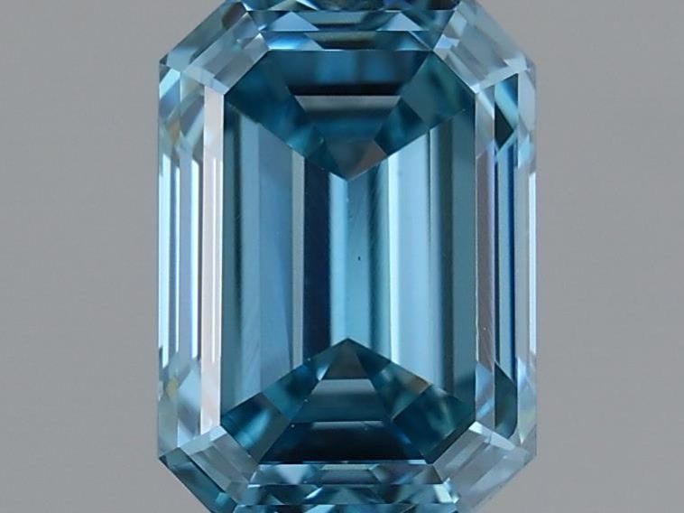 Loose Diamond - EMERALD 1.09ct Fancy Vivid Blue VS1: Loose Diamond - EMERALD 1.09ct Fancy Vivid Blue VS1 Source: This is a real non-mined Diamond that has been grown in a lab Shape: EMERALD Carats: 1.09 Color: Fancy Vivid Blue Certification: IGI Video: