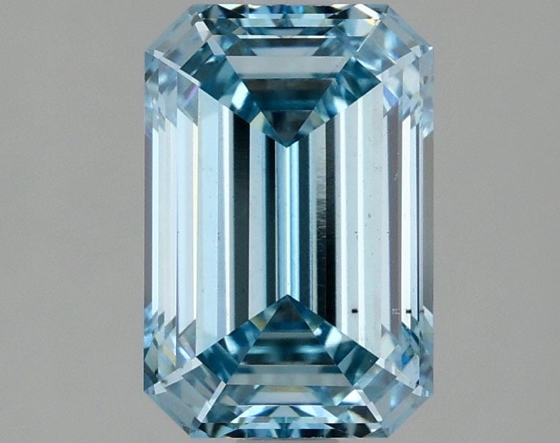 Loose Diamond - EMERALD 2.17ct Fancy Intense Blue VS2: Loose Diamond - EMERALD 2.17ct Fancy Intense Blue VS2 Source: This is a real non-mined Diamond that has been grown in a lab Shape: EMERALD Carats: 2.17 Color: Fancy Intense Blue Certification: IGI