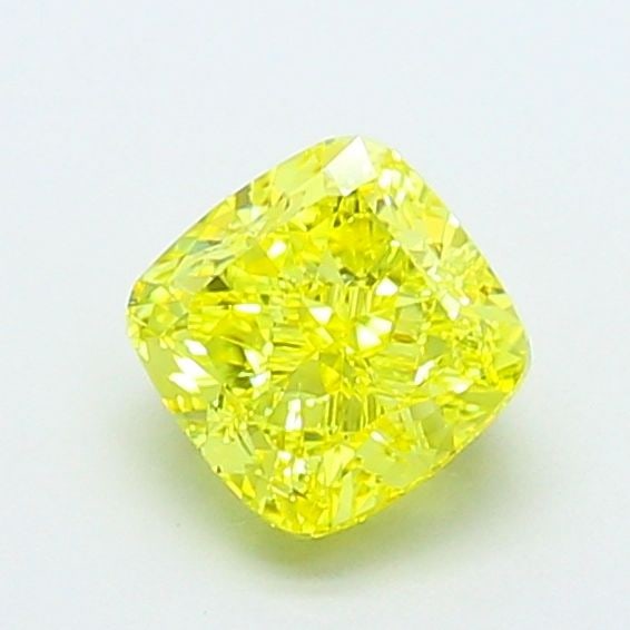 Loose Diamond - CUSHION MODIFIED 1.47ct Fancy Vivid Yellow VVS2: Loose Diamond - CUSHION MODIFIED 1.47ct Fancy Vivid Yellow VVS2 Source: This is a real non-mined Diamond that has been grown in a lab Shape: CUSHION MODIFIED Carats: 1.47 Color: Fancy Vivid Yellow Cer