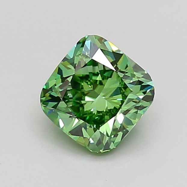 Loose Diamond - CUSHION MODIFIED 1.0ct Fancy Vivid Green VS1: Loose Diamond - CUSHION MODIFIED 1.0ct Fancy Vivid Green VS1 Source: This is a real non-mined Diamond that has been grown in a lab Shape: CUSHION MODIFIED Carats: 1.0 Color: Fancy Vivid Green Certific