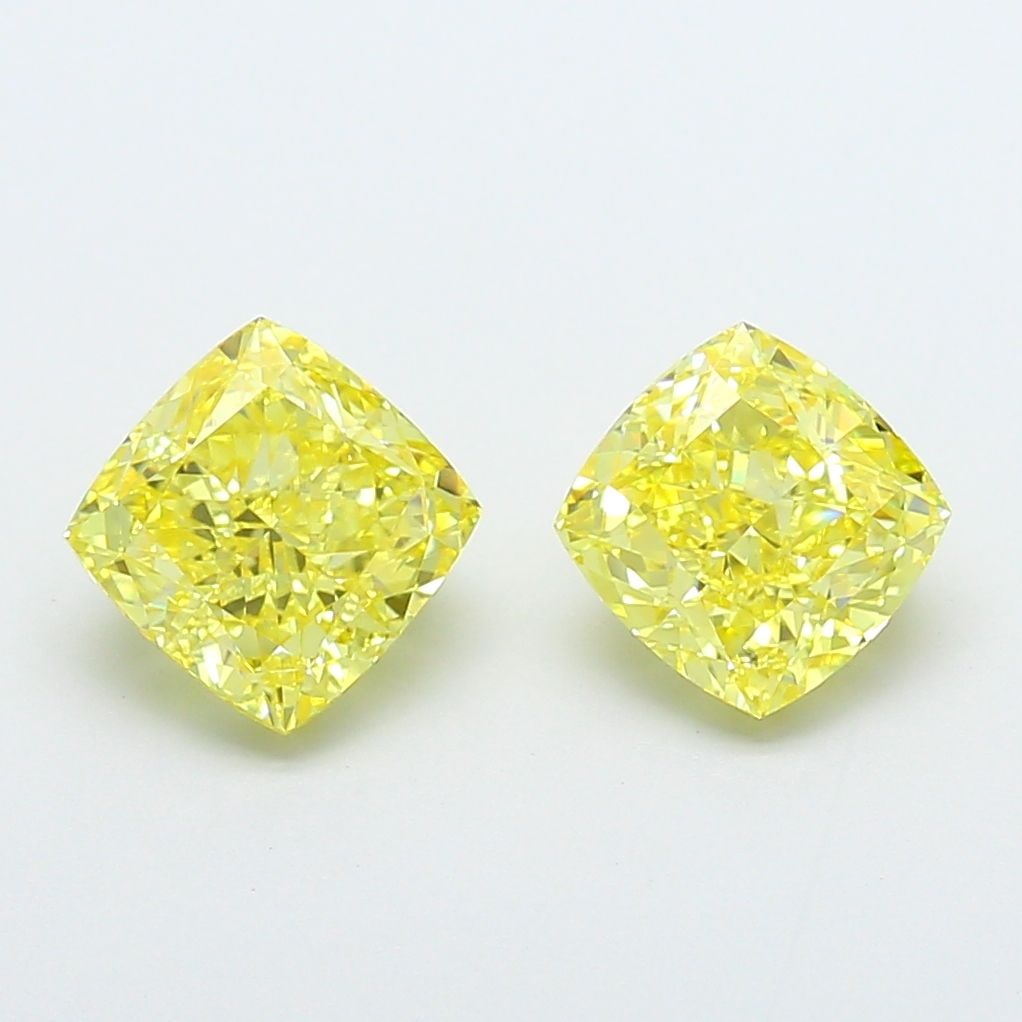 Loose Diamond - CUSHION MODIFIED 1.73ct Fancy Vivid Yellow VVS2: Loose Diamond - CUSHION MODIFIED 1.73ct Fancy Vivid Yellow VVS2 Source: This is a real non-mined Diamond that has been grown in a lab Shape: CUSHION MODIFIED Carats: 1.73 Color: Fancy Vivid Yellow