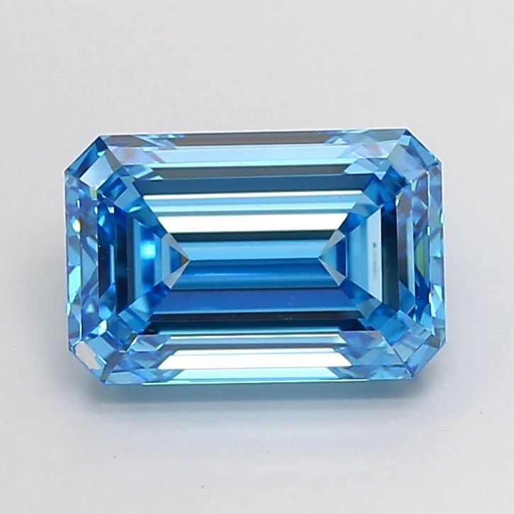 Loose Diamond - EMERALD 4.06ct Fancy Vivid Blue VS1: Loose Diamond - EMERALD 4.06ct Fancy Vivid Blue VS1 Source: This is a real non-mined Diamond that has been grown in a lab Shape: EMERALD Carats: 4.06 Color: Fancy Vivid Blue Certification: IGI Video: