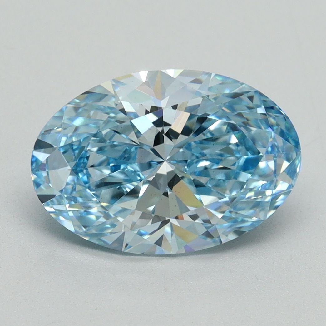 Loose Diamond - OVAL 2.86ct Fancy Vivid Blue VS2: Loose Diamond - OVAL 2.86ct Fancy Vivid Blue VS2 Source: This is a real non-mined Diamond that has been grown in a lab Shape: OVAL Carats: 2.86 Color: Fancy Vivid Blue Certification: IGI Video:
