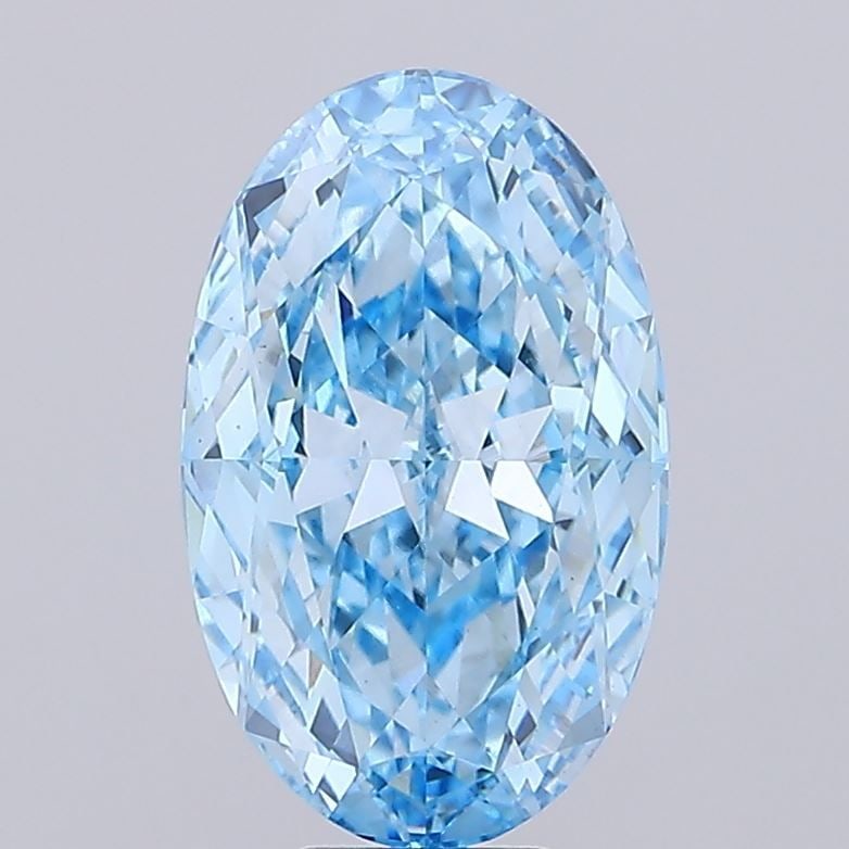 Loose Diamond - OVAL 10.74ct Fancy Vivid Blue VS1: Loose Diamond - OVAL 10.74ct Fancy Vivid Blue VS1 Source: This is a real non-mined Diamond that has been grown in a lab Shape: OVAL Carats: 10.74 Color: Fancy Vivid Blue Certification: IGI Video: