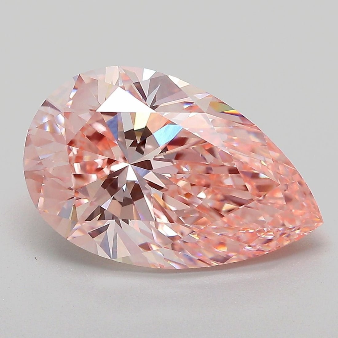 Loose Diamond - PEAR 5.09ct Fancy Vivid Pink VS1: Loose Diamond - PEAR 5.09ct Fancy Vivid Pink VS1 Source: This is a real non-mined Diamond that has been grown in a lab Shape: PEAR Carats: 5.09 Color: Fancy Vivid Pink Certification: IGI Video: Video