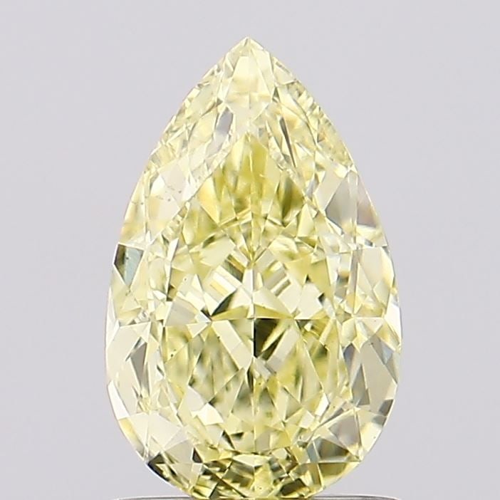 Loose Diamond - PEAR 1.3ct Fancy Intense Yellow VS1: Loose Diamond - PEAR 1.3ct Fancy Intense Yellow VS1 Source: This is a real non-mined Diamond that has been grown in a lab Shape: PEAR Carats: 1.3 Color: Fancy Intense Yellow Certification: IGI Video: