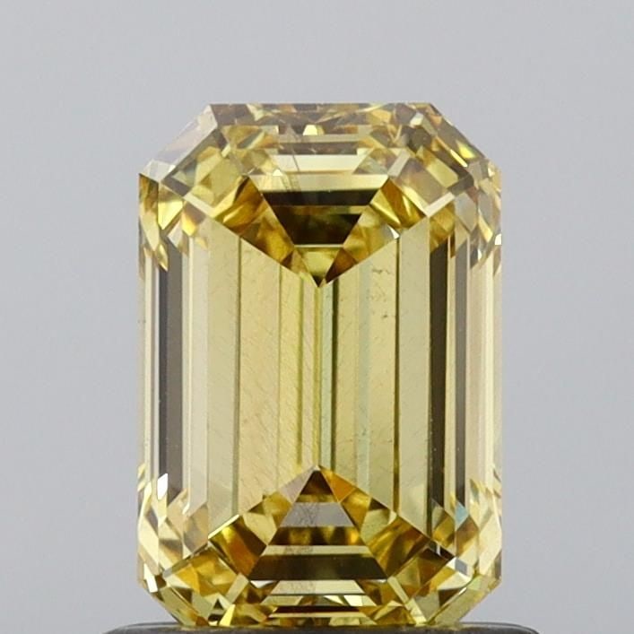 Loose Diamond - EMERALD 1.05ct Fancy Vivid Yellow VS2: Loose Diamond - EMERALD 1.05ct Fancy Vivid Yellow VS2 Source: This is a real non-mined Diamond that has been grown in a lab Shape: EMERALD Carats: 1.05 Color: Fancy Vivid Yellow Certification: NONE Vi
