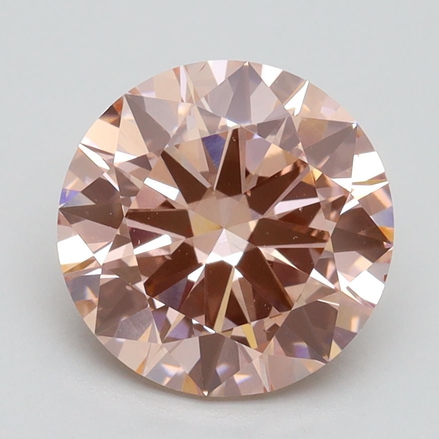 Loose Diamond - ROUND 2.61ct Fancy Intense Pink VS2: Loose Diamond - ROUND 2.61ct Fancy Intense Pink VS2 Source: This is a real non-mined Diamond that has been grown in a lab Shape: ROUND Carats: 2.61 Color: Fancy Intense Pink Certification: IGI Video: