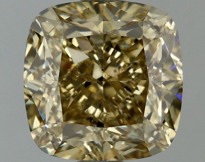 Loose Diamond - CUSHION MODIFIED 1.99ct Fancy Gray Yellow VS2: Loose Diamond - CUSHION MODIFIED 1.99ct Fancy Gray Yellow VS2 Source: This is a real non-mined Diamond that has been grown in a lab Shape: CUSHION MODIFIED Carats: 1.99 Color: Fancy Gray Yellow Certif