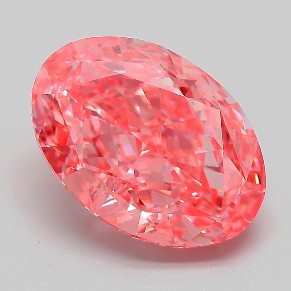 Loose Diamond - OVAL 4.59ct Fancy Vivid Pink VS1: Loose Diamond - OVAL 4.59ct Fancy Vivid Pink VS1 Source: This is a real non-mined Diamond that has been grown in a lab Shape: OVAL Carats: 4.59 Color: Fancy Vivid Pink Certification: IGI Video: