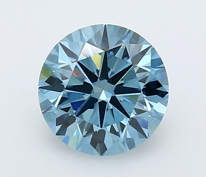 Ideal Loose Diamond - ROUND 2.01ct Fancy Vivid Blue VS1: Ideal Loose Diamond - ROUND 2.01ct Fancy Vivid Blue VS1 Source: This is a real non-mined Diamond that has been grown in a lab Shape: ROUND Carats: 2.01 Color: Fancy Vivid Blue Certification: IGI Video