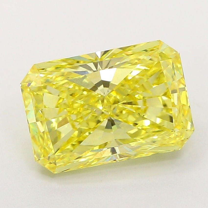 Loose Diamond - RADIANT 5.01ct Fancy Vivid Yellow VS1: Loose Diamond - RADIANT 5.01ct Fancy Vivid Yellow VS1 Source: This is a real non-mined Diamond that has been grown in a lab Shape: RADIANT Carats: 5.01 Color: Fancy Vivid Yellow Certification: IGI Vid