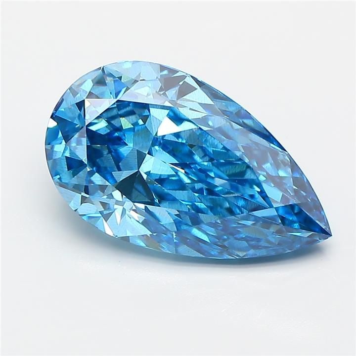 Loose Diamond - PEAR 4.52ct Fancy Vivid Blue SI1: Loose Diamond - PEAR 4.52ct Fancy Vivid Blue SI1 Source: This is a real non-mined Diamond that has been grown in a lab Shape: PEAR Carats: 4.52 Color: Fancy Vivid Blue Certification: IGI Video: