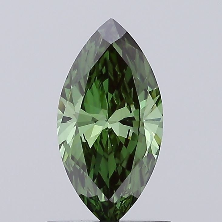 Loose Diamond - MARQUISE 0.72ct Fancy Vivid Green VS1: Loose Diamond - MARQUISE 0.72ct Fancy Vivid Green VS1 Source: This is a real non-mined Diamond that has been grown in a lab Shape: MARQUISE Carats: 0.72 Color: Fancy Vivid Green Certification: NONE Vi