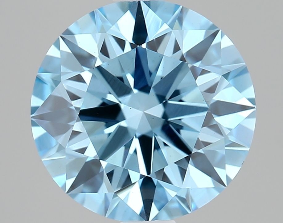 Ideal Loose Diamond - ROUND 1.73ct Fancy Vivid Blue VS1: Ideal Loose Diamond - ROUND 1.73ct Fancy Vivid Blue VS1 Source: This is a real non-mined Diamond that has been grown in a lab Shape: ROUND Carats: 1.73 Color: Fancy Vivid Blue Certification: IGI Video