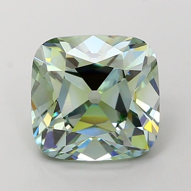 Loose Diamond - CUSHION MODIFIED 3.52ct Fancy Green VS1: Loose Diamond - CUSHION MODIFIED 3.52ct Fancy Green VS1 Source: This is a real non-mined Diamond that has been grown in a lab Shape: CUSHION MODIFIED Carats: 3.52 Color: Fancy Green Certification: IGI