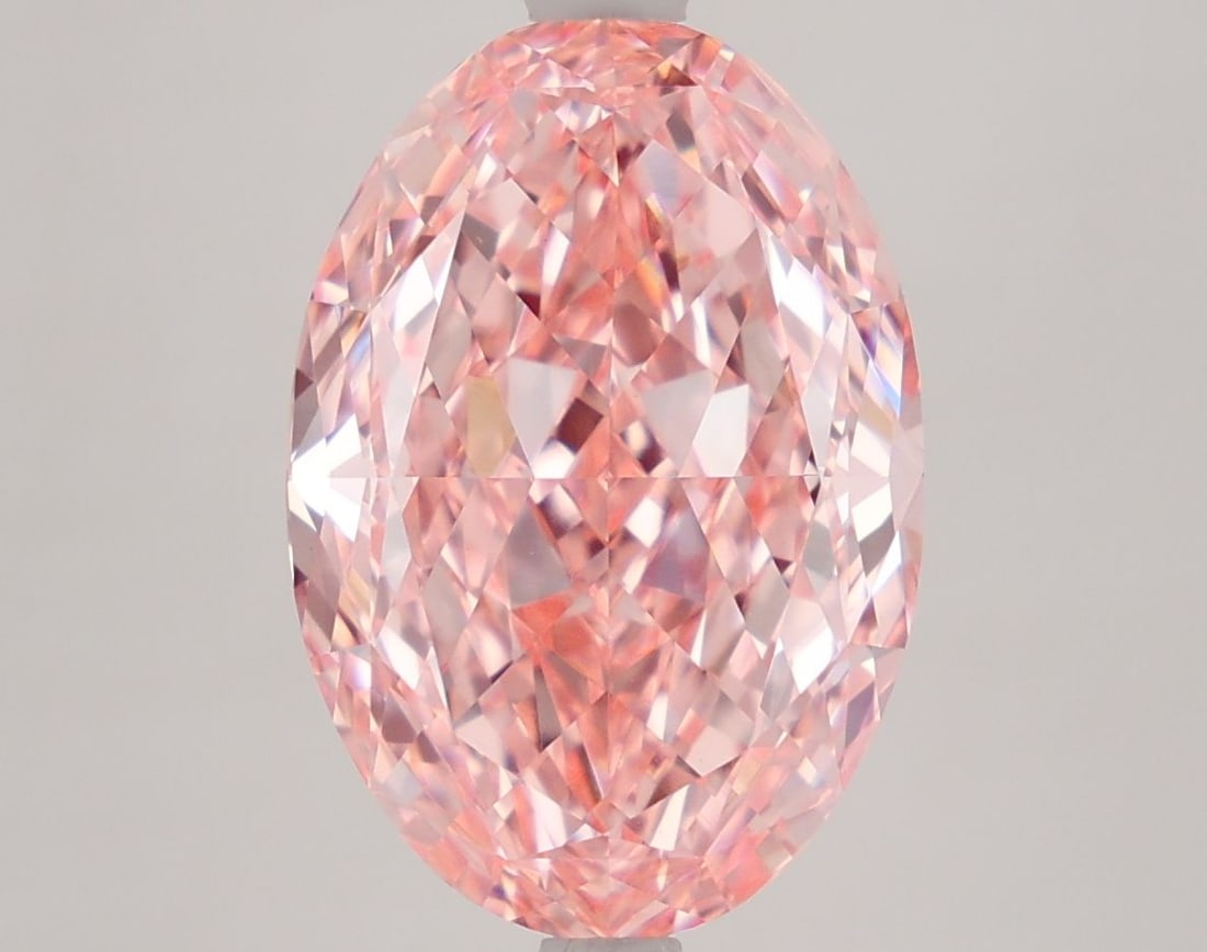 Loose Diamond - OVAL 6.13ct Fancy Vivid Pink VS1: Loose Diamond - OVAL 6.13ct Fancy Vivid Pink VS1 Source: This is a real non-mined Diamond that has been grown in a lab Shape: OVAL Carats: 6.13 Color: Fancy Vivid Pink Certification: IGI Video: