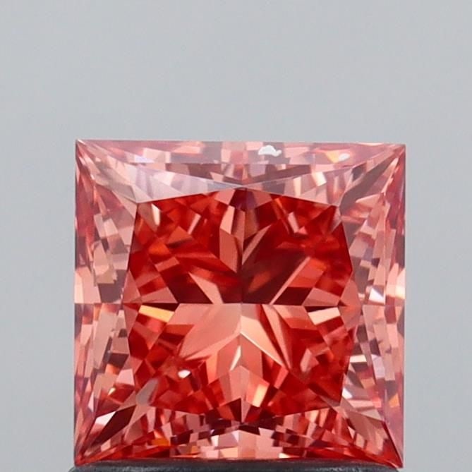 Loose Diamond - PRINCESS 1.14ct Fancy Vivid Pink Orange VVS2: Loose Diamond - PRINCESS 1.14ct Fancy Vivid Pink Orange VVS2 Source: This is a real non-mined Diamond that has been grown in a lab Shape: PRINCESS Carats: 1.14 Color: Fancy Vivid Pink Orange Certifica
