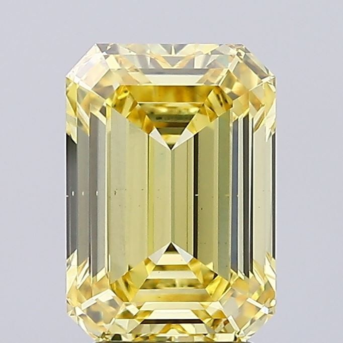 Loose Diamond - EMERALD 3.52ct Fancy Intense Yellow VS2: Loose Diamond - EMERALD 3.52ct Fancy Intense Yellow VS2 Source: This is a real non-mined Diamond that has been grown in a lab Shape: EMERALD Carats: 3.52 Color: Fancy Intense Yellow Certification: IGI