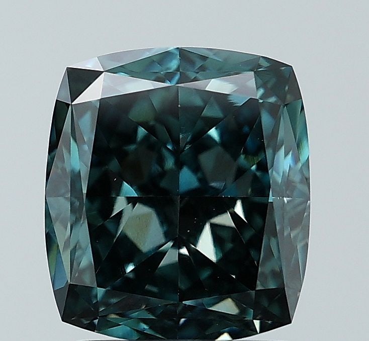 Loose Diamond - CUSHION BRILLIANT 2.22ct Fancy Vivid Blue VS1: Loose Diamond - CUSHION BRILLIANT 2.22ct Fancy Vivid Blue VS1 Source: This is a real non-mined Diamond that has been grown in a lab Shape: CUSHION BRILLIANT Carats: 2.22 Color: Fancy Vivid Blue Certif