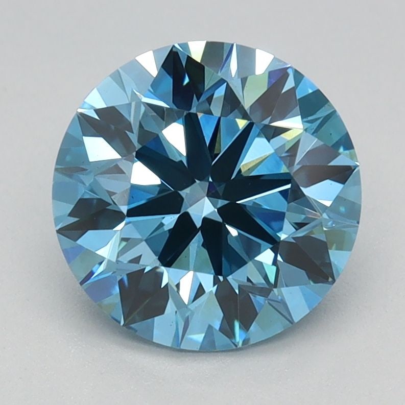 Ideal Loose Diamond - ROUND 1.71ct Fancy Vivid Blue VS1: Ideal Loose Diamond - ROUND 1.71ct Fancy Vivid Blue VS1 Source: This is a real non-mined Diamond that has been grown in a lab Shape: ROUND Carats: 1.71 Color: Fancy Vivid Blue Certification: IGI Video