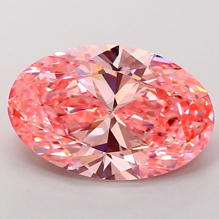 Loose Diamond - OVAL 5.03ct Fancy Vivid Pink VS1: Loose Diamond - OVAL 5.03ct Fancy Vivid Pink VS1 Source: This is a real non-mined Diamond that has been grown in a lab Shape: OVAL Carats: 5.03 Color: Fancy Vivid Pink Certification: IGI Video: