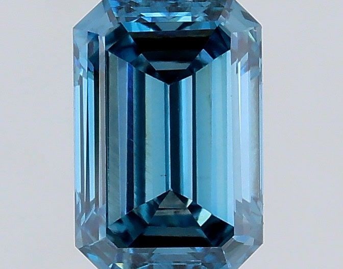 Loose Diamond - EMERALD 0.5ct Fancy Vivid Blue VS1: Loose Diamond - EMERALD 0.5ct Fancy Vivid Blue VS1 Source: This is a real non-mined Diamond that has been grown in a lab Shape: EMERALD Carats: 0.5 Color: Fancy Vivid Blue Certification: IGI Video: