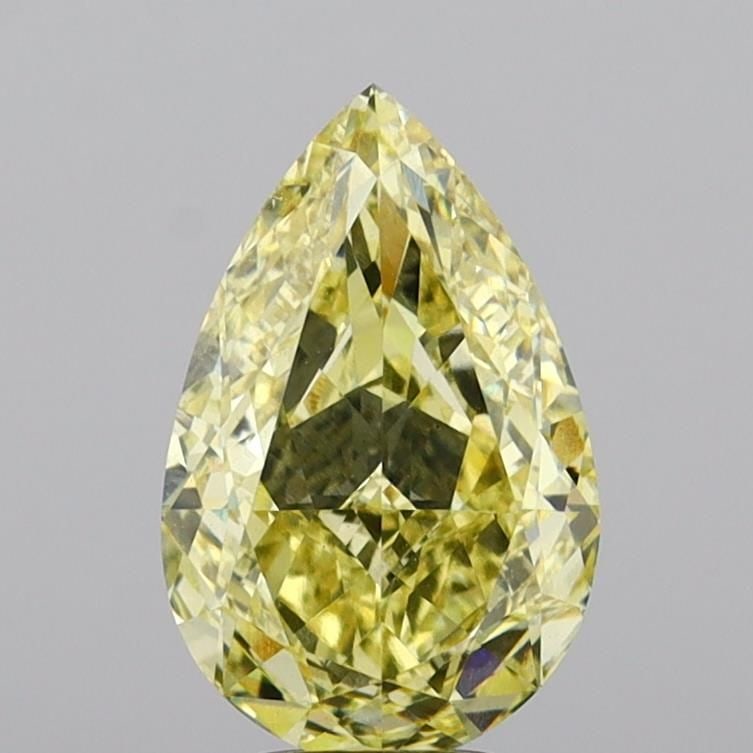 Loose Diamond - PEAR 5.12ct Fancy Intense Yellow VVS2: Loose Diamond - PEAR 5.12ct Fancy Intense Yellow VVS2 Source: This is a real non-mined Diamond that has been grown in a lab Shape: PEAR Carats: 5.12 Color: Fancy Intense Yellow Certification: IGI Vide