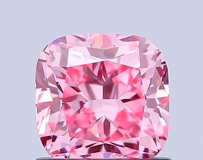Loose Diamond - CUSHION MODIFIED 1.01ct Fancy Vivid Pink VS1: Loose Diamond - CUSHION MODIFIED 1.01ct Fancy Vivid Pink VS1 Source: This is a real non-mined Diamond that has been grown in a lab Shape: CUSHION MODIFIED Carats: 1.01 Color: Fancy Vivid Pink Certific