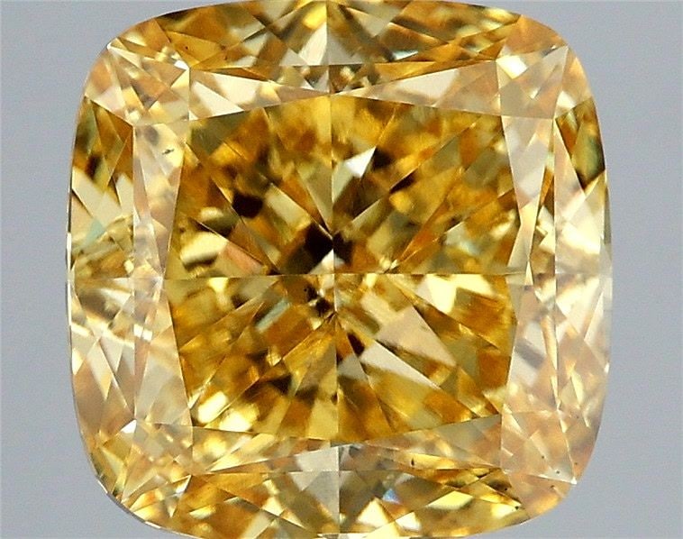 Loose Diamond - CUSHION MODIFIED 3.52ct Fancy Vivid Yellow VS1: Loose Diamond - CUSHION MODIFIED 3.52ct Fancy Vivid Yellow VS1 Source: This is a real non-mined Diamond that has been grown in a lab Shape: CUSHION MODIFIED Carats: 3.52 Color: Fancy Vivid Yellow Cert