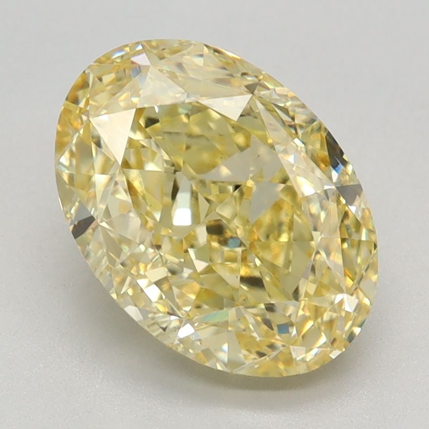 Loose Diamond - OVAL 2.66ct Fancy Intense Yellow VS1: Loose Diamond - OVAL 2.66ct Fancy Intense Yellow VS1 Source: This is a real non-mined Diamond that has been grown in a lab Shape: OVAL Carats: 2.66 Color: Fancy Intense Yellow Certification: IGI Video