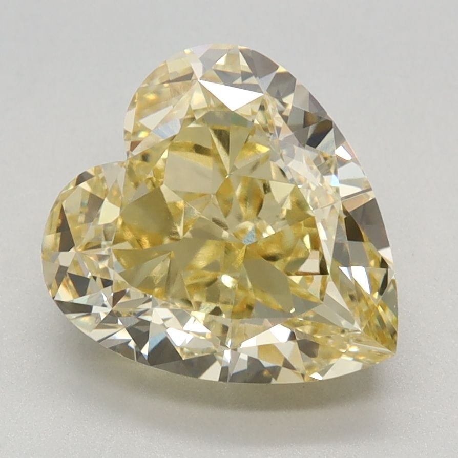 Loose Diamond - HEART 3.05ct Fancy Intense Yellow VVS2: Loose Diamond - HEART 3.05ct Fancy Intense Yellow VVS2 Source: This is a real non-mined Diamond that has been grown in a lab Shape: HEART Carats: 3.05 Color: Fancy Intense Yellow Certification: IGI Vi