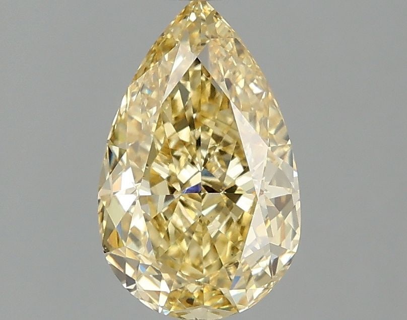 Loose Diamond - PEAR 1.53ct Fancy Intense Yellow VS1: Loose Diamond - PEAR 1.53ct Fancy Intense Yellow VS1 Source: This is a real non-mined Diamond that has been grown in a lab Shape: PEAR Carats: 1.53 Color: Fancy Intense Yellow Certification: IGI Video