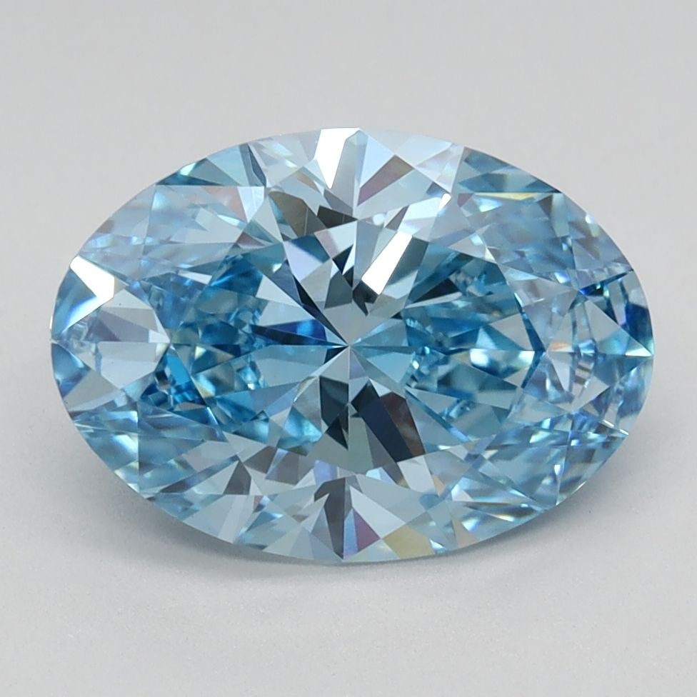 Loose Diamond - OVAL 2.13ct Fancy Vivid Blue VS1: Loose Diamond - OVAL 2.13ct Fancy Vivid Blue VS1 Source: This is a real non-mined Diamond that has been grown in a lab Shape: OVAL Carats: 2.13 Color: Fancy Vivid Blue Certification: IGI Video: