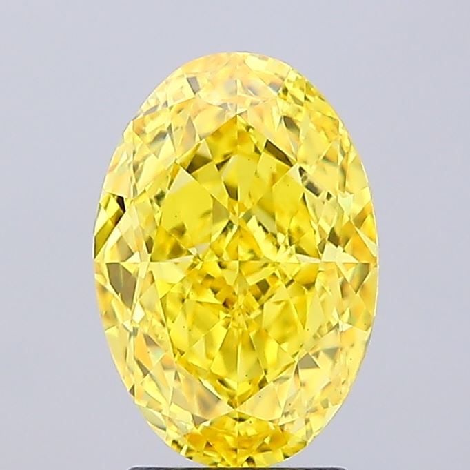 Loose Diamond - OVAL 2.9ct Fancy Vivid Yellow VS1: Loose Diamond - OVAL 2.9ct Fancy Vivid Yellow VS1 Source: This is a real non-mined Diamond that has been grown in a lab Shape: OVAL Carats: 2.9 Color: Fancy Vivid Yellow Certification: IGI Video: