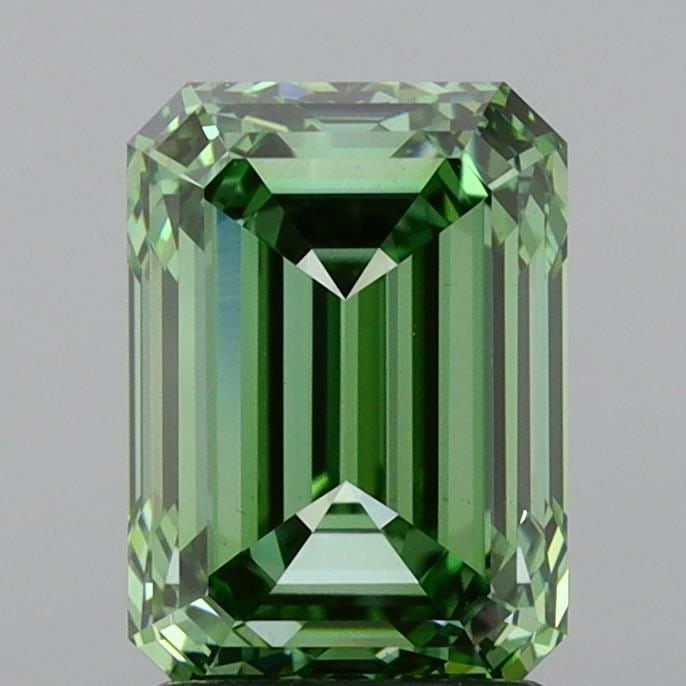 Loose Diamond - EMERALD 2.26ct Fancy Vivid Green VVS2: Loose Diamond - EMERALD 2.26ct Fancy Vivid Green VVS2 Source: This is a real non-mined Diamond that has been grown in a lab Shape: EMERALD Carats: 2.26 Color: Fancy Vivid Green Certification: IGI Vide