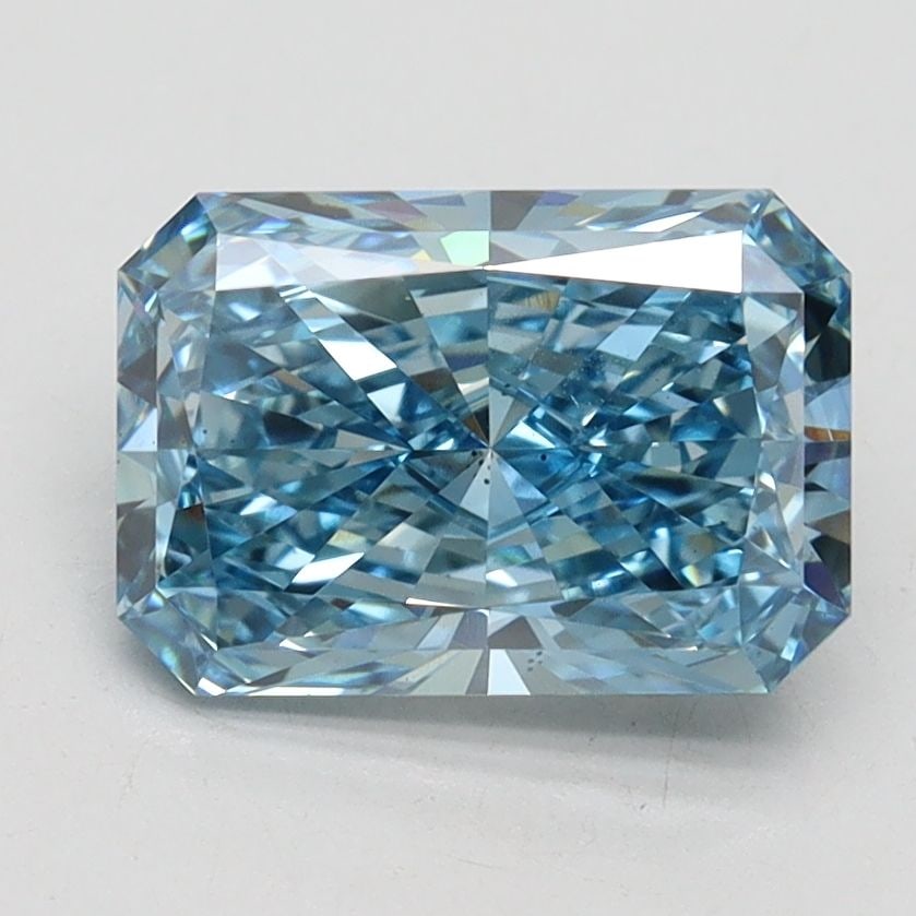 Loose Diamond - RADIANT 2.04ct Fancy Vivid Blue VS2: Loose Diamond - RADIANT 2.04ct Fancy Vivid Blue VS2 Source: This is a real non-mined Diamond that has been grown in a lab Shape: RADIANT Carats: 2.04 Color: Fancy Vivid Blue Certification: IGI Video: