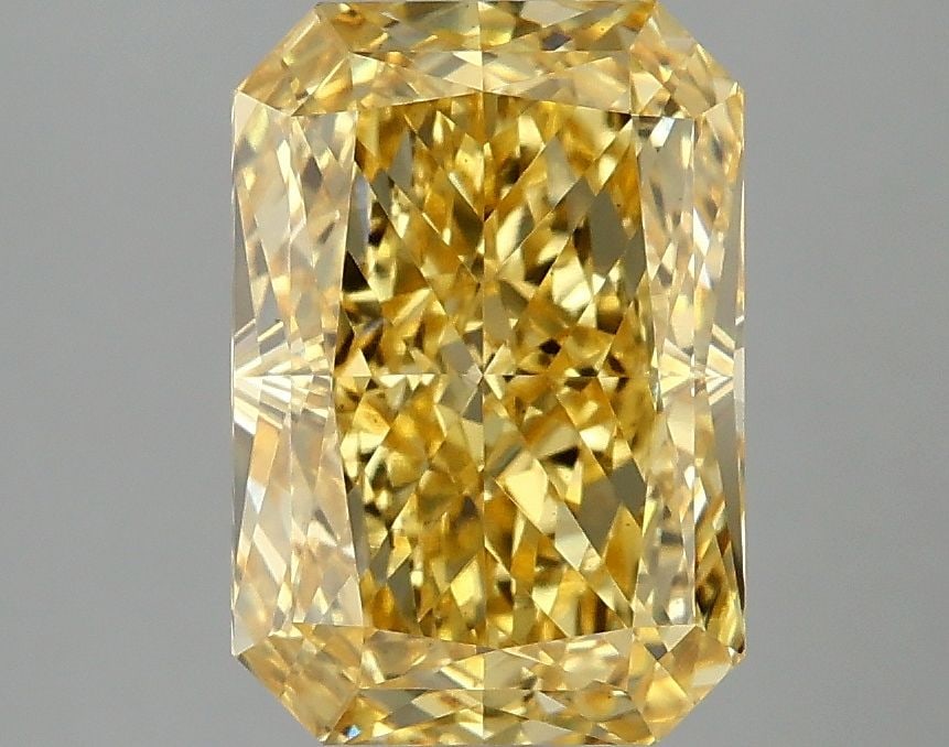 Loose Diamond - RADIANT 3.1ct Fancy Vivid Yellow VS1: Loose Diamond - RADIANT 3.1ct Fancy Vivid Yellow VS1 Source: This is a real non-mined Diamond that has been grown in a lab Shape: RADIANT Carats: 3.1 Color: Fancy Vivid Yellow Certification: IGI Video