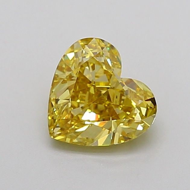 Loose Diamond - HEART 1.29ct Fancy Intense Yellow VS1: Loose Diamond - HEART 1.29ct Fancy Intense Yellow VS1 Source: This is a real non-mined Diamond that has been grown in a lab Shape: HEART Carats: 1.29 Color: Fancy Intense Yellow Certification: IGI Vid