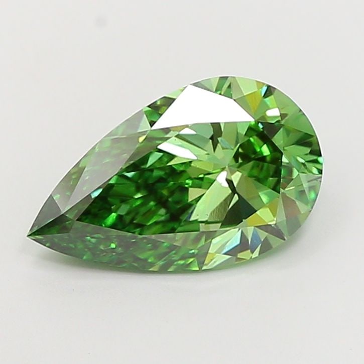 Loose Diamond - PEAR 3.5ct Fancy Vivid Green VS1: Loose Diamond - PEAR 3.5ct Fancy Vivid Green VS1 Source: This is a real non-mined Diamond that has been grown in a lab Shape: PEAR Carats: 3.5 Color: Fancy Vivid Green Certification: IGI Video: