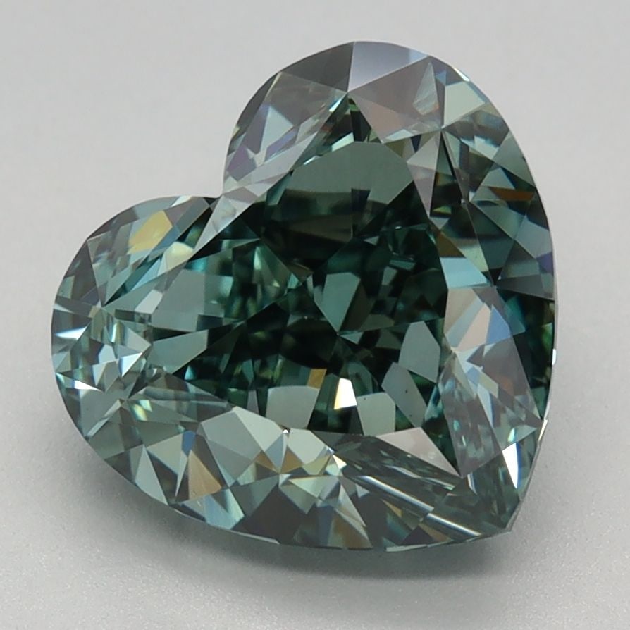 Loose Diamond - HEART 3.08ct Fancy Vivid Green VS1: Loose Diamond - HEART 3.08ct Fancy Vivid Green VS1 Source: This is a real non-mined Diamond that has been grown in a lab Shape: HEART Carats: 3.08 Color: Fancy Vivid Green Certification: IGI Video: