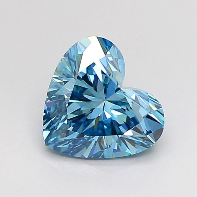 Loose Diamond - HEART 1.03ct Fancy Vivid Blue VS1: Loose Diamond - HEART 1.03ct Fancy Vivid Blue VS1 Source: This is a real non-mined Diamond that has been grown in a lab Shape: HEART Carats: 1.03 Color: Fancy Vivid Blue Certification: IGI Video: